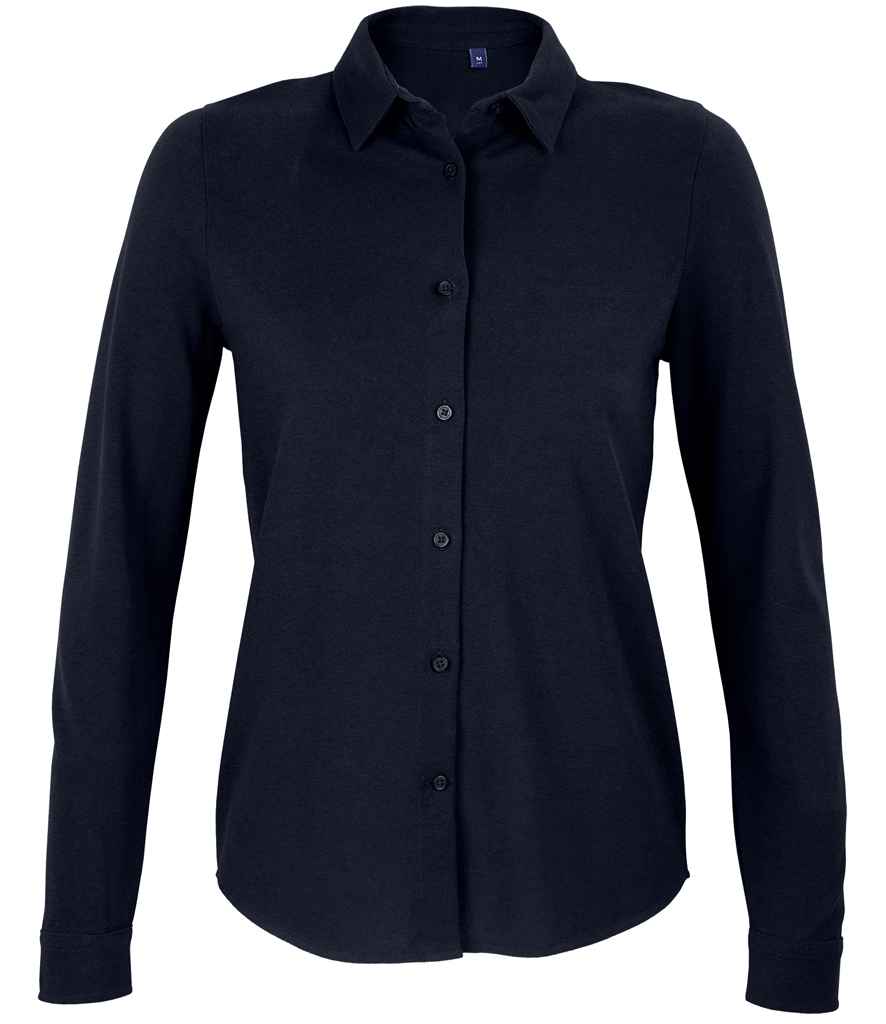 Neoblu Basile Ladies L/S Pique Cotton Shirt