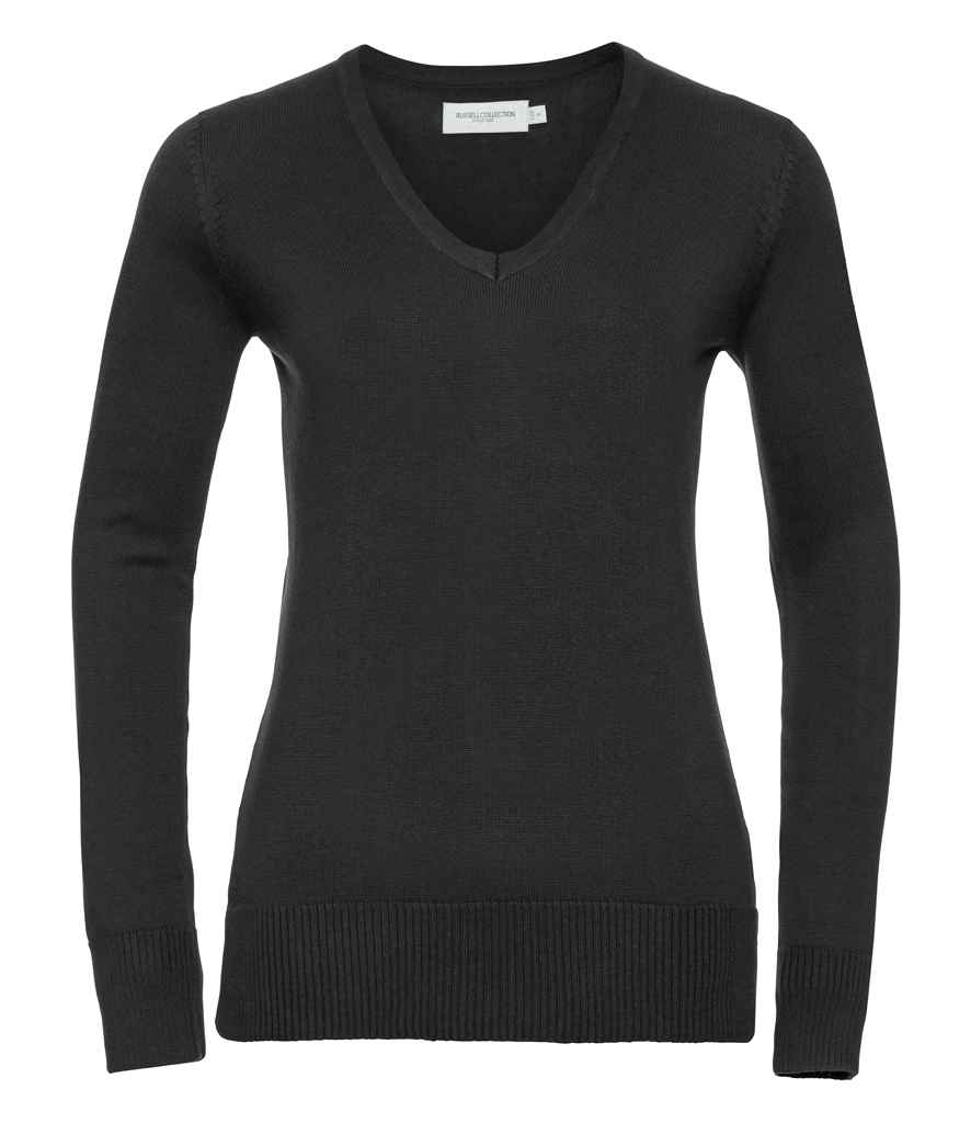 Russ. Ath. Coll. Lds V Neck Sweater