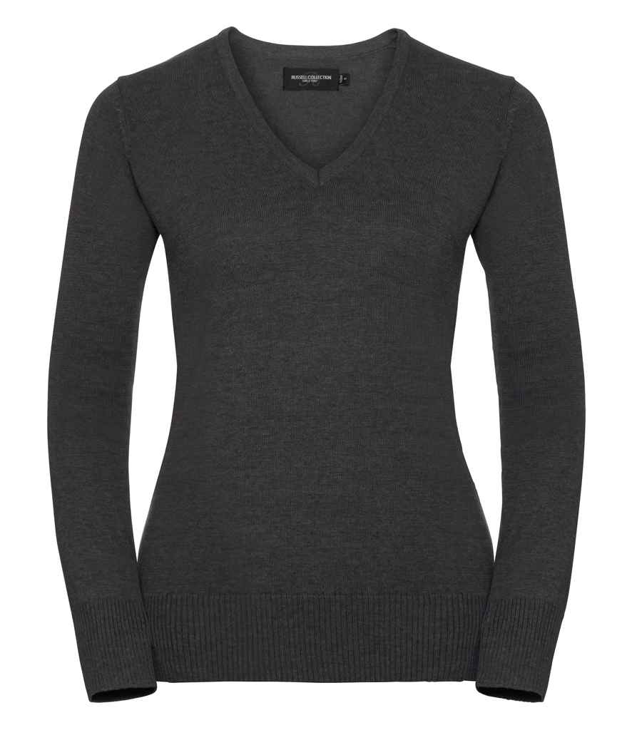Russ. Ath. Coll. Lds V Neck Sweater