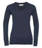 Russ. Ath. Coll. Lds V Neck Sweater