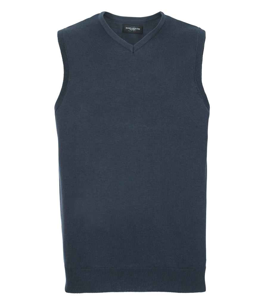 Russ. Ath. Coll. Sleeveless V Neck Sweater