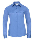Russ. Ath. Coll. Lds Poplin L/S Shirt