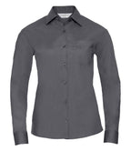 Russ. Ath. Coll. Lds Poplin L/S Shirt