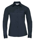 Russ. Ath. Coll. Lds Poplin L/S Shirt