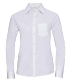 Russ. Ath. Coll. Lds Poplin L/S Shirt