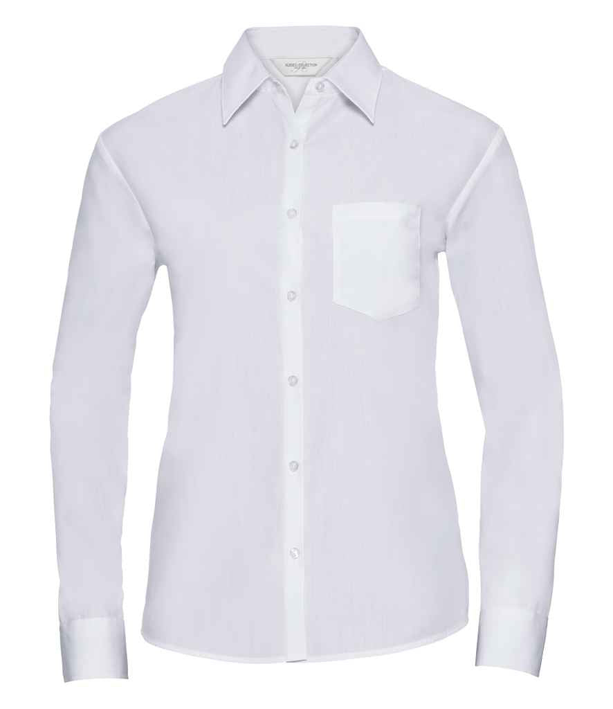 Russ. Ath. Coll. Lds Poplin L/S Shirt