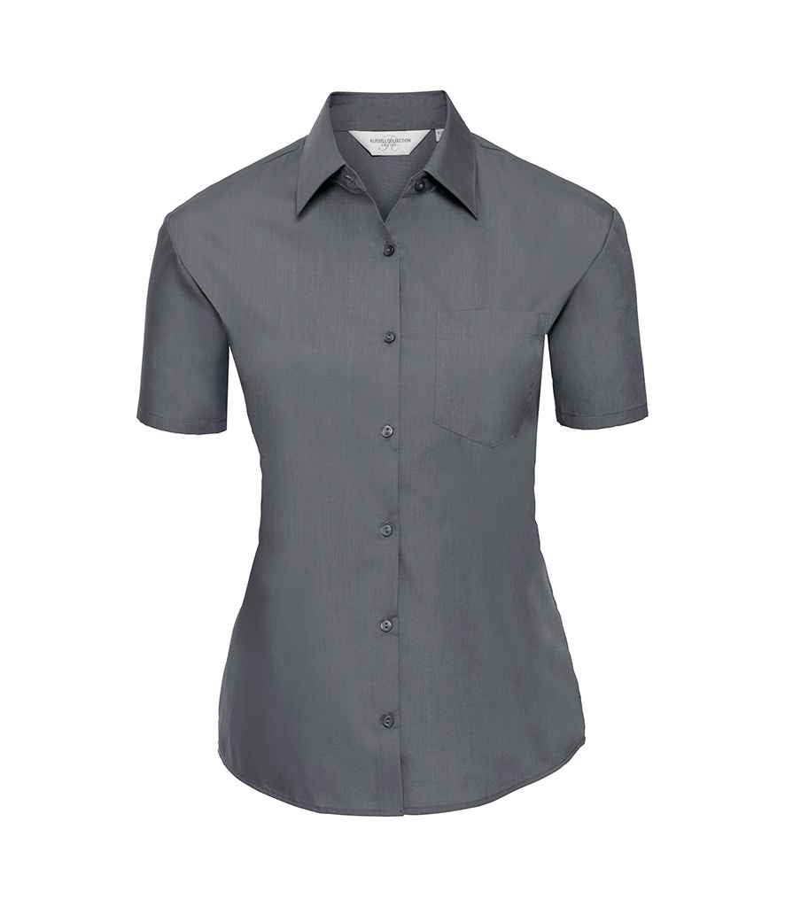 Russ. Ath. Coll. Lds Poplin S/S Shirt