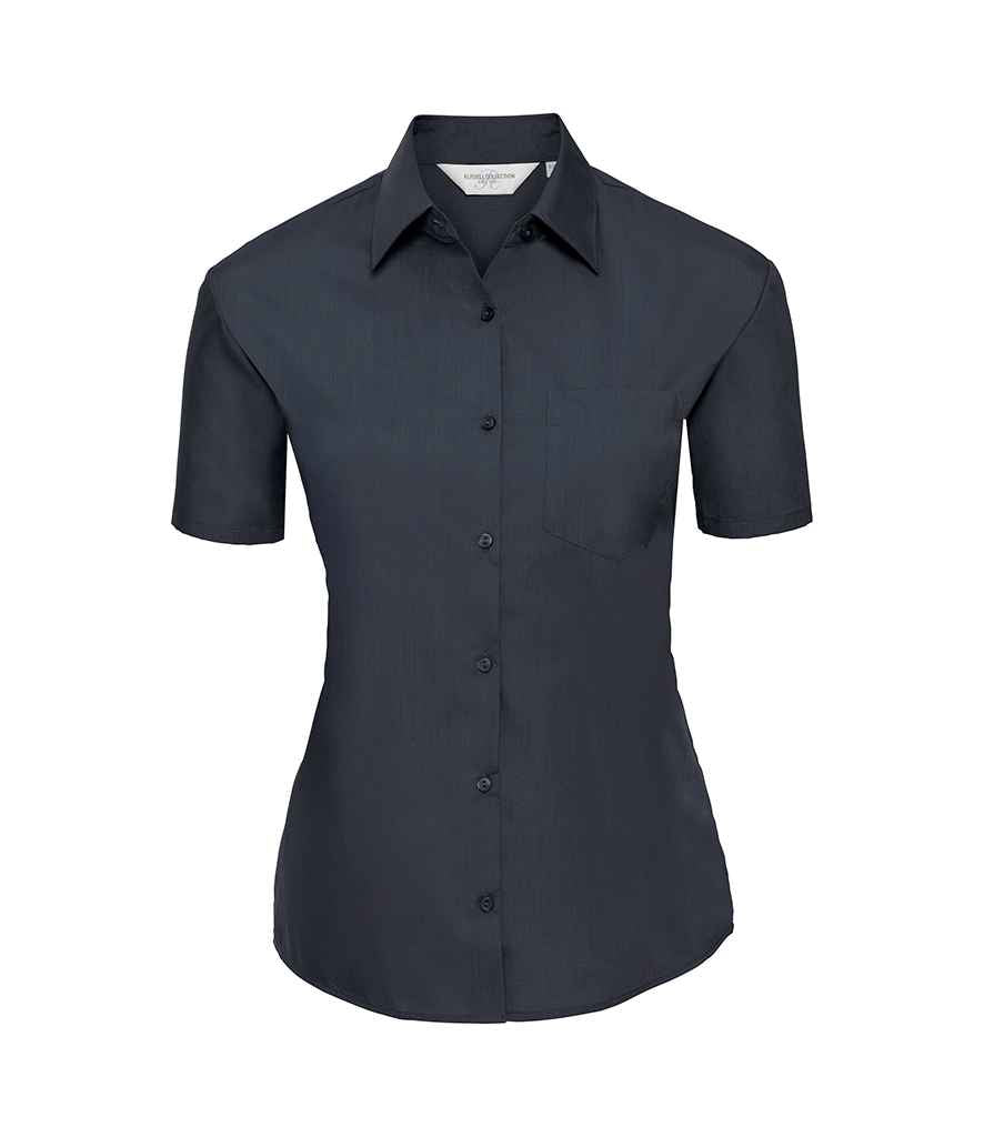 Russ. Ath. Coll. Lds Poplin S/S Shirt