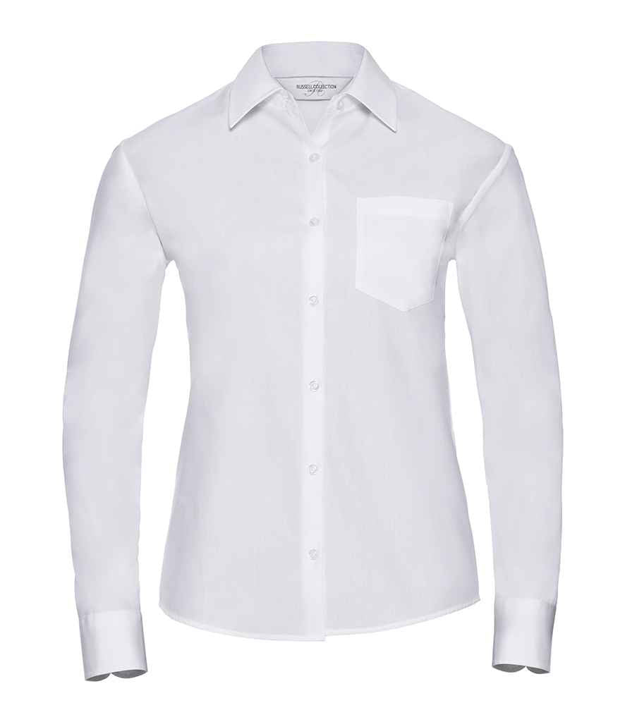Russ. Ath. Coll. Lds Cot/Pop L/S Shirt