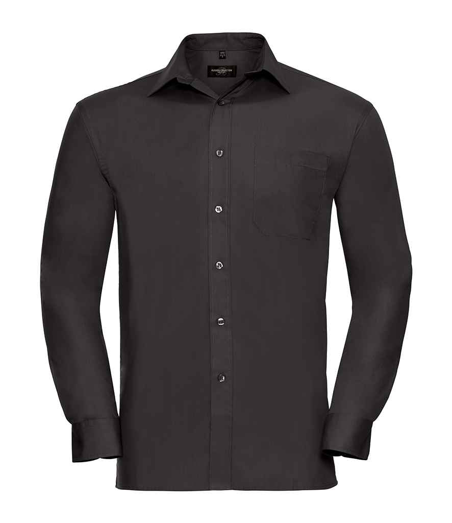 Russ. Ath. Coll. Cot/Poplin L/S Shirt