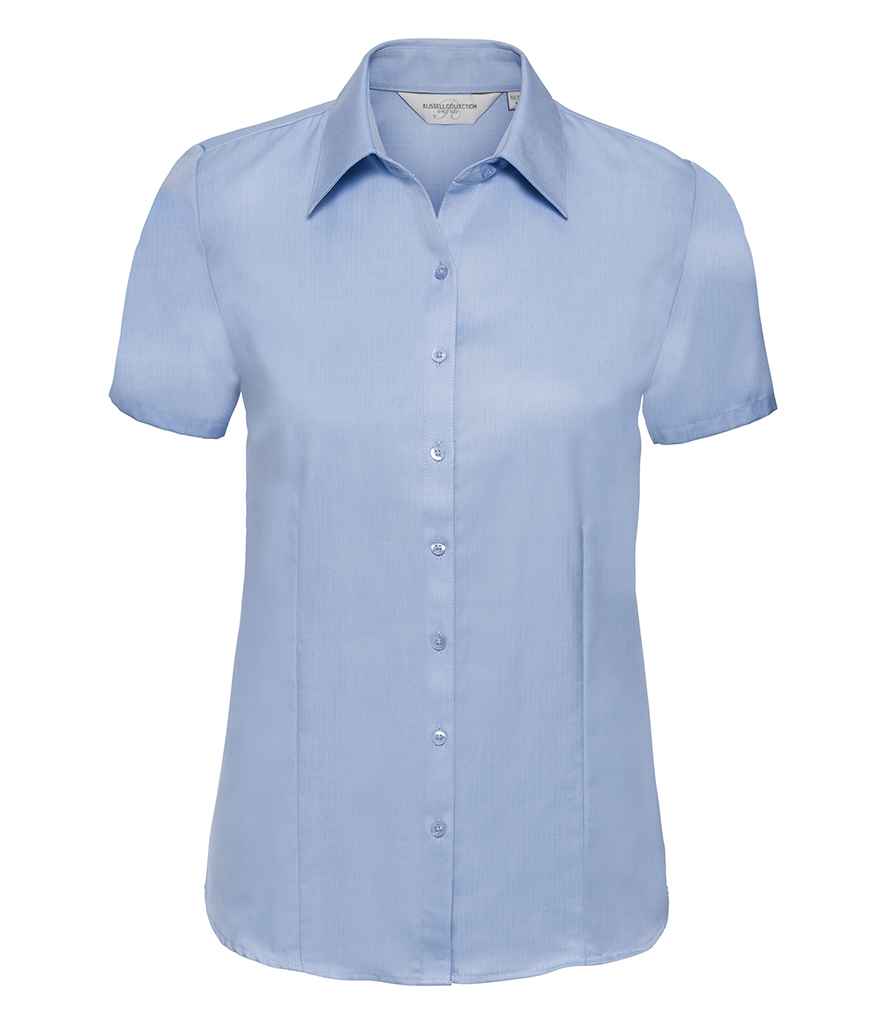Russ. Ath. Coll. Lds. S/S Herringbone Shirt