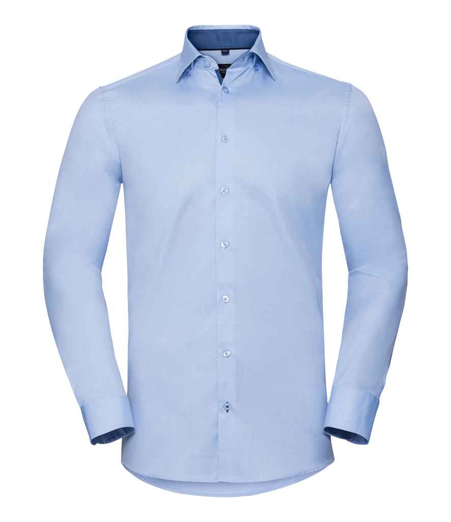 Russ. Ath. Coll. L/S Cntrst. Herringbone Sht.