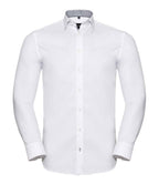 Russ. Ath. Coll. L/S Cntrst. Herringbone Sht.