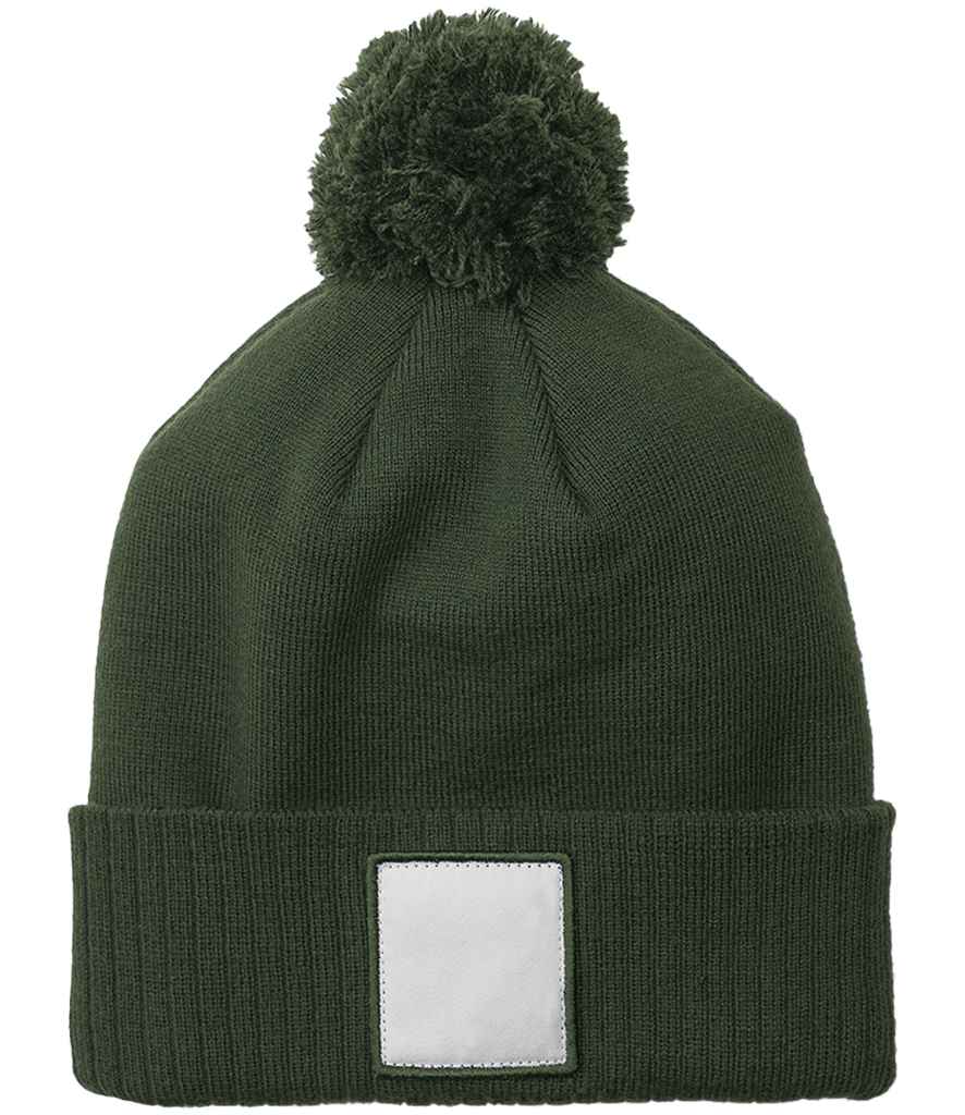 Beechfield Applique Patch Pom Beanie
