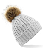 B/field Fur Pop Pom Chunky Beanie