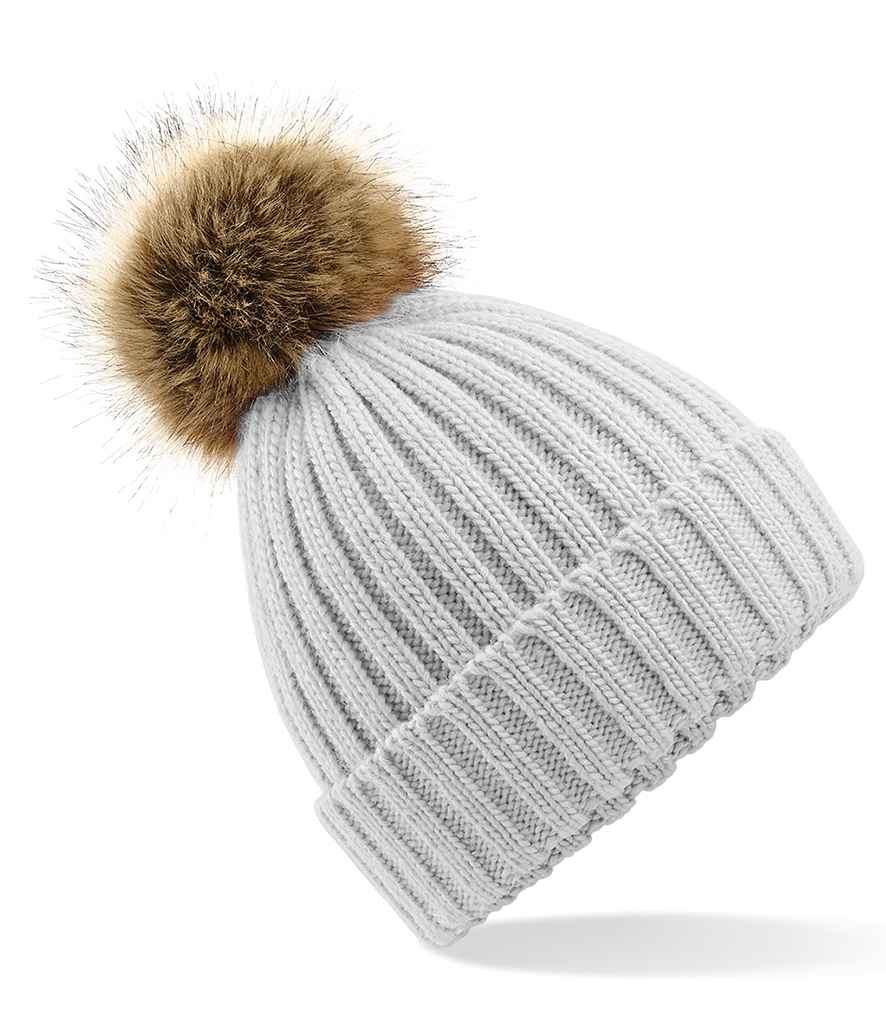 B/field Fur Pop Pom Chunky Beanie