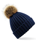 B/field Fur Pop Pom Chunky Beanie