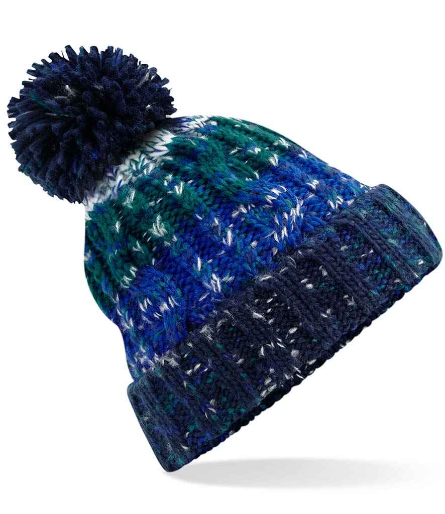 B/field Corkscrew Pom Pom Beanie