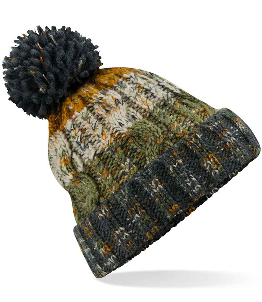 B/field Corkscrew Pom Pom Beanie