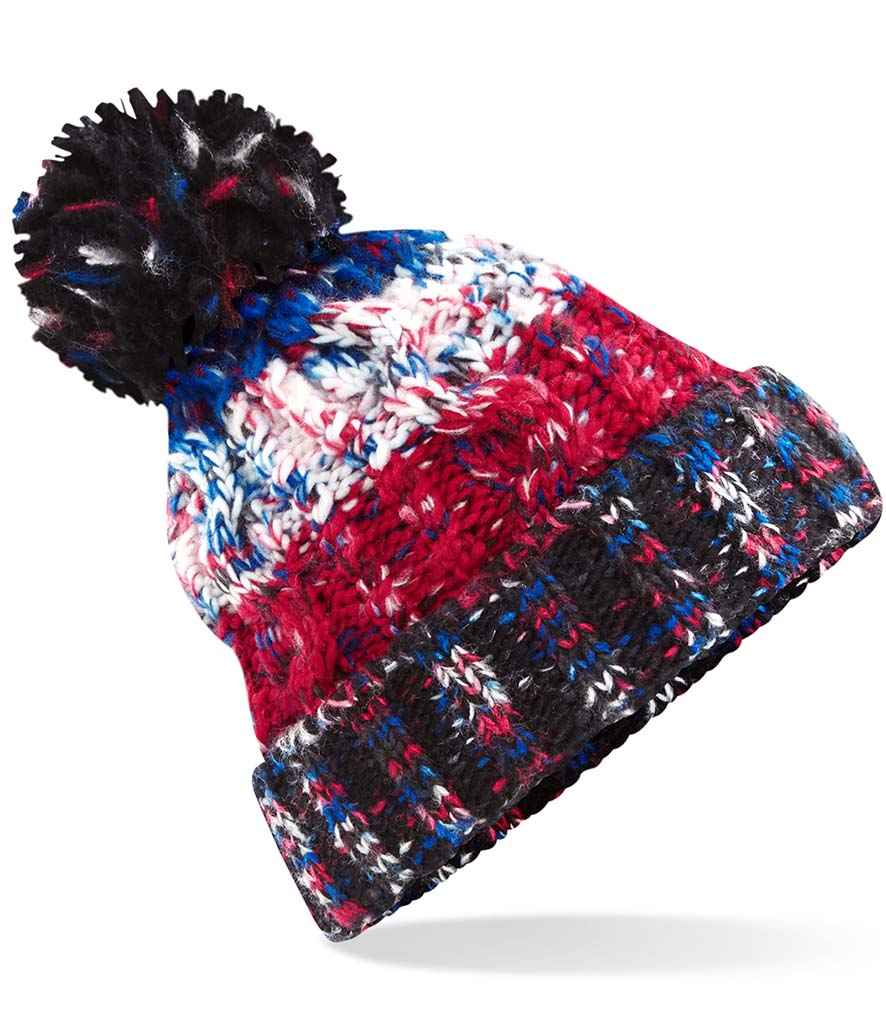 B/field Corkscrew Pom Pom Beanie
