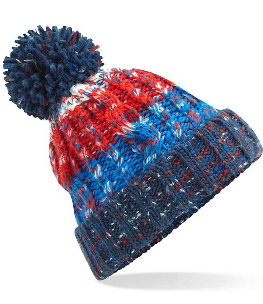 B/field Corkscrew Pom Pom Beanie