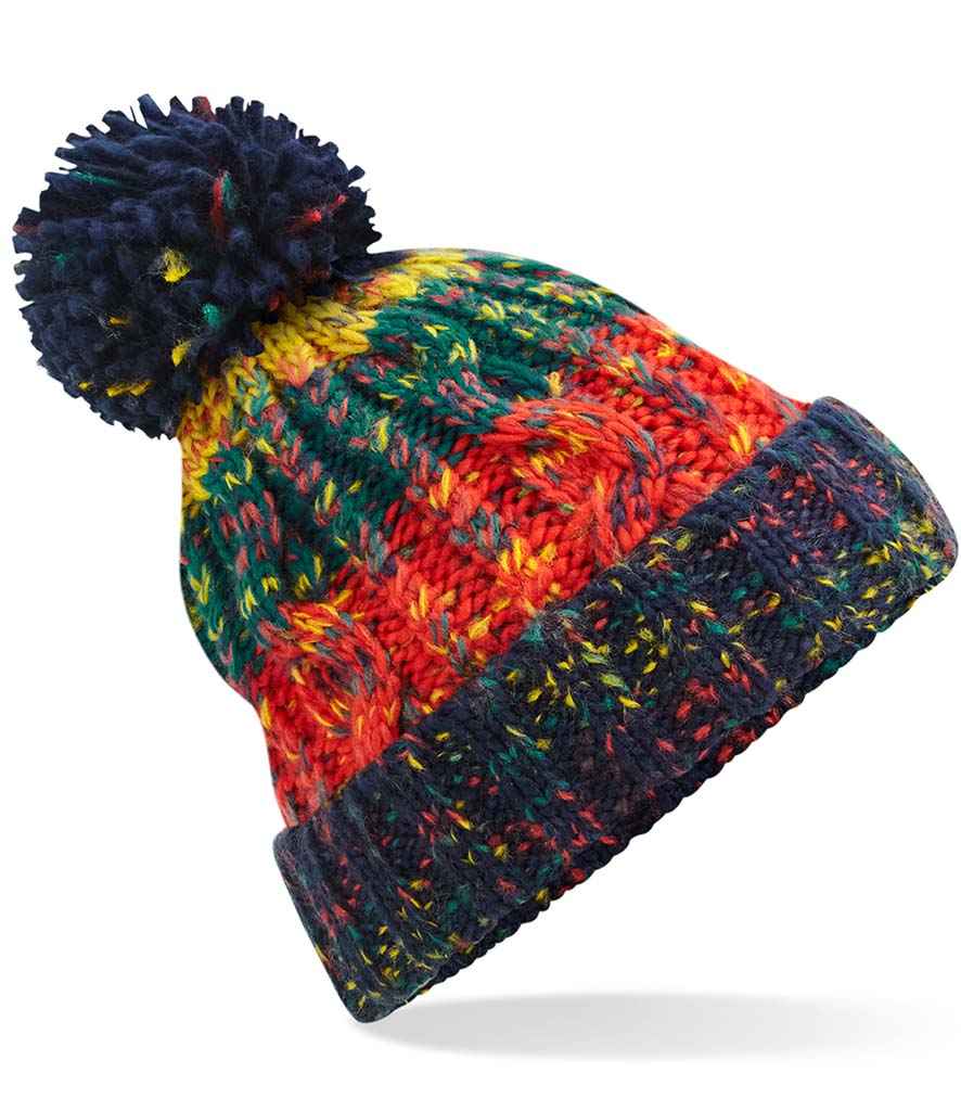 B/field Corkscrew Pom Pom Beanie