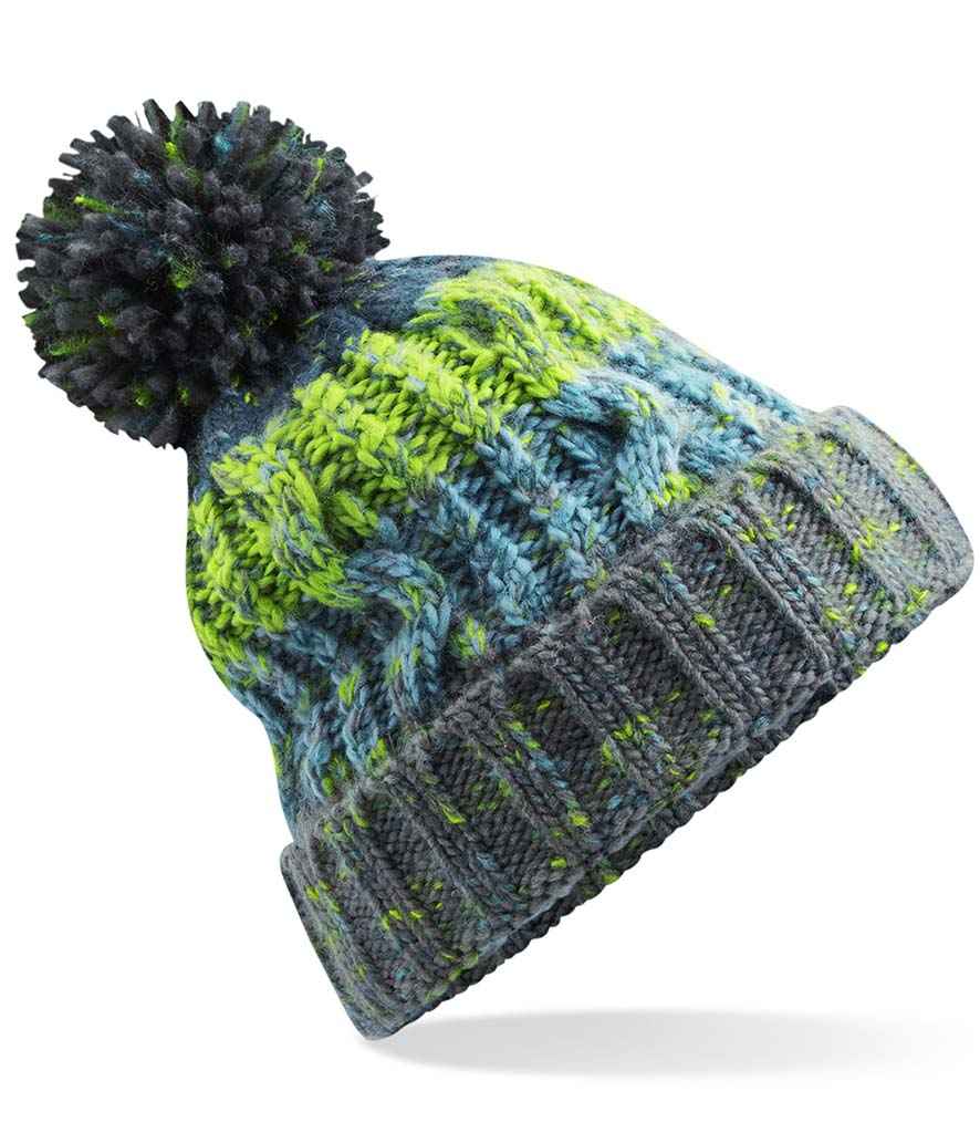 B/field Corkscrew Pom Pom Beanie