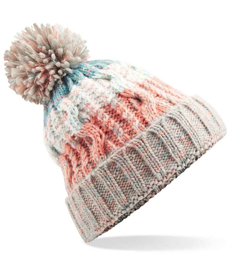 B/field Corkscrew Pom Pom Beanie