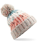 B/field Corkscrew Pom Pom Beanie