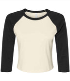Bella Micro Rib 3/4 Raglan Baby Tee