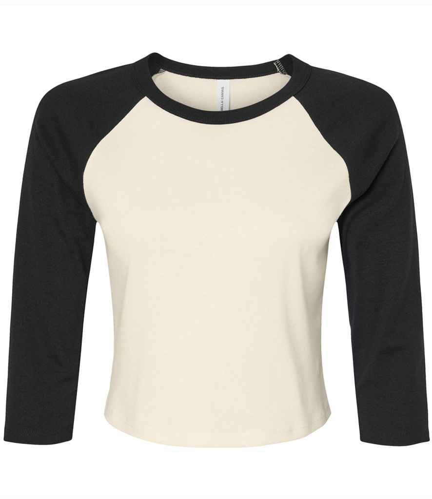 Bella Micro Rib 3/4 Raglan Baby Tee
