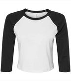 Bella Micro Rib 3/4 Raglan Baby Tee