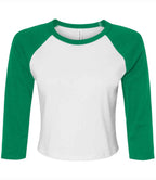 Bella Micro Rib 3/4 Raglan Baby Tee