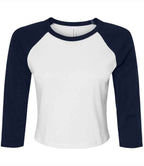 Bella Micro Rib 3/4 Raglan Baby Tee