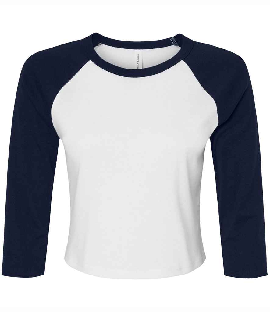 Bella Micro Rib 3/4 Raglan Baby Tee