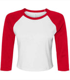 Bella Micro Rib 3/4 Raglan Baby Tee