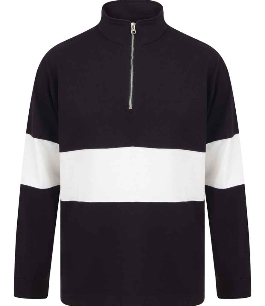 Front Row Panelled 1/4 Zip Top