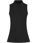 Henbury Lds Sleeveless Coolplus Polo Shirt