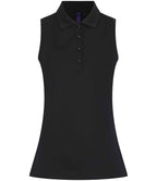 Henbury Lds Sleeveless Coolplus Polo Shirt