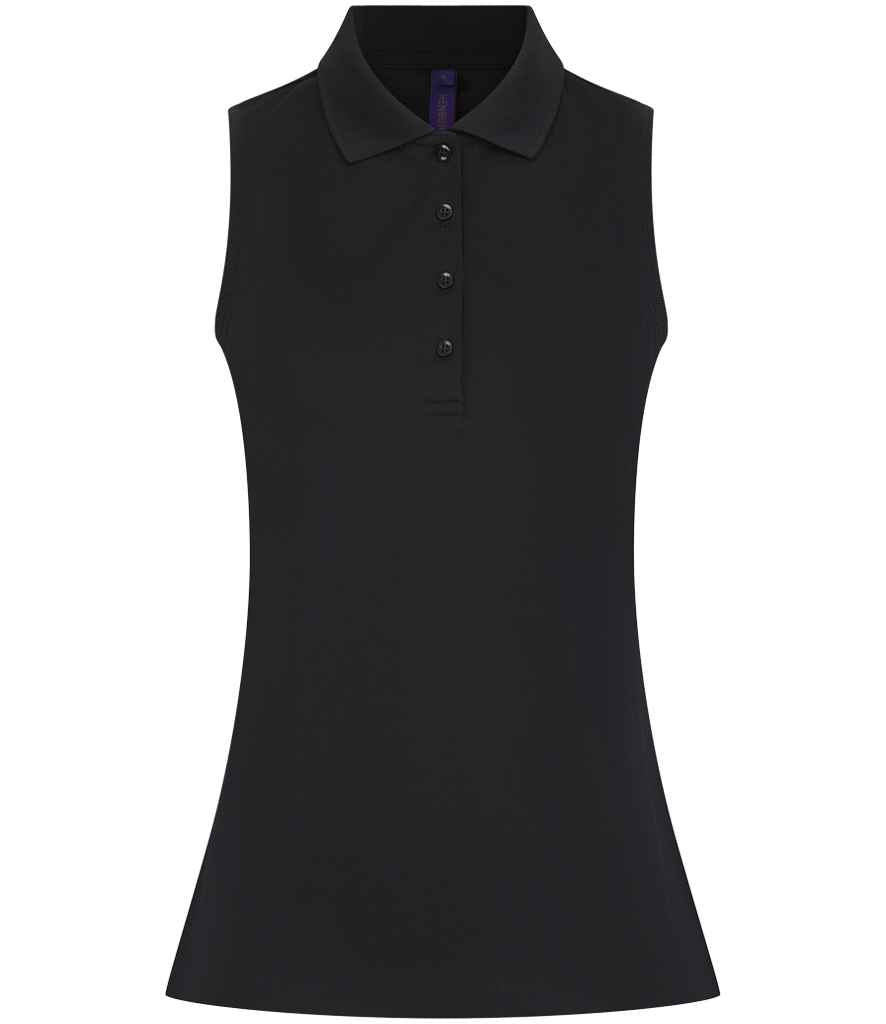 Henbury Lds Sleeveless Coolplus Polo Shirt