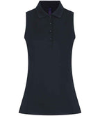Henbury Lds Sleeveless Coolplus Polo Shirt
