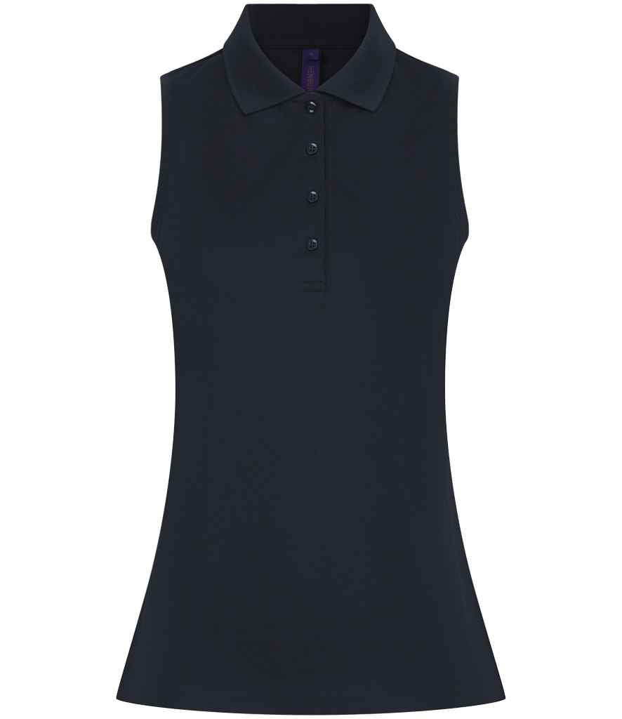 Henbury Lds Sleeveless Coolplus Polo Shirt