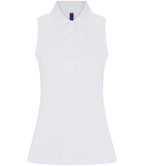 Henbury Lds Sleeveless Coolplus Polo Shirt