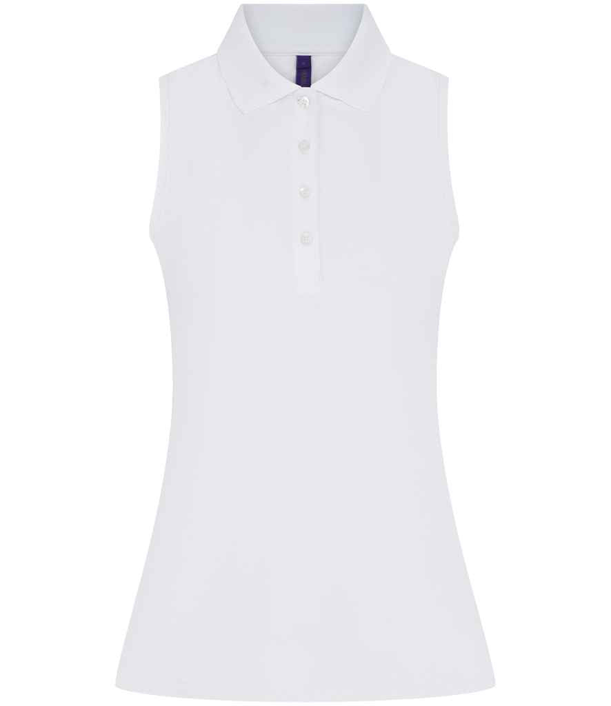 Henbury Lds Sleeveless Coolplus Polo Shirt