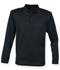Henbury Unisex L/S Coolplus Polo