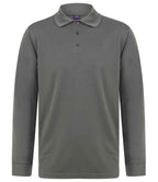 Henbury Unisex L/S Coolplus Polo