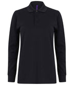 Henbury Unisex L/S Coolplus Polo