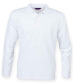 Henbury Unisex L/S Coolplus Polo