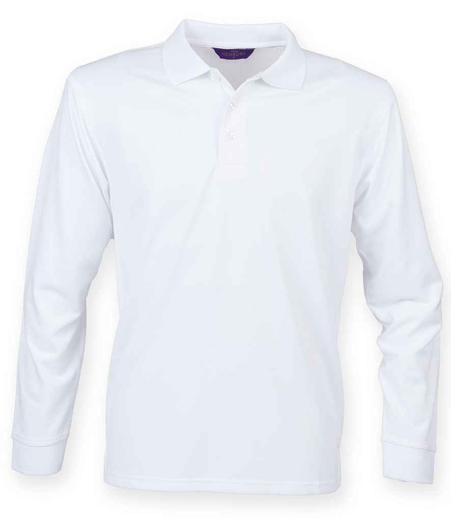 Henbury Unisex L/S Coolplus Polo