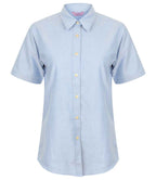 Henbury Lds S/S Oxford Shirt